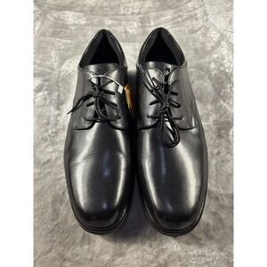 Nunn Bush KORE Pro Plain Toe Oxford Shoes Mens 15M Black Leather NWOB